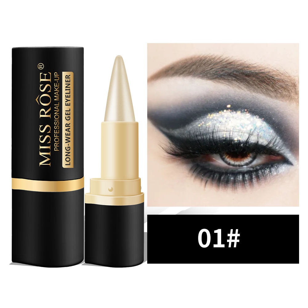 Natural black long-lasting gel eyeliner, waterproof, natural formula, safe and harmless, gentle and easy to remove