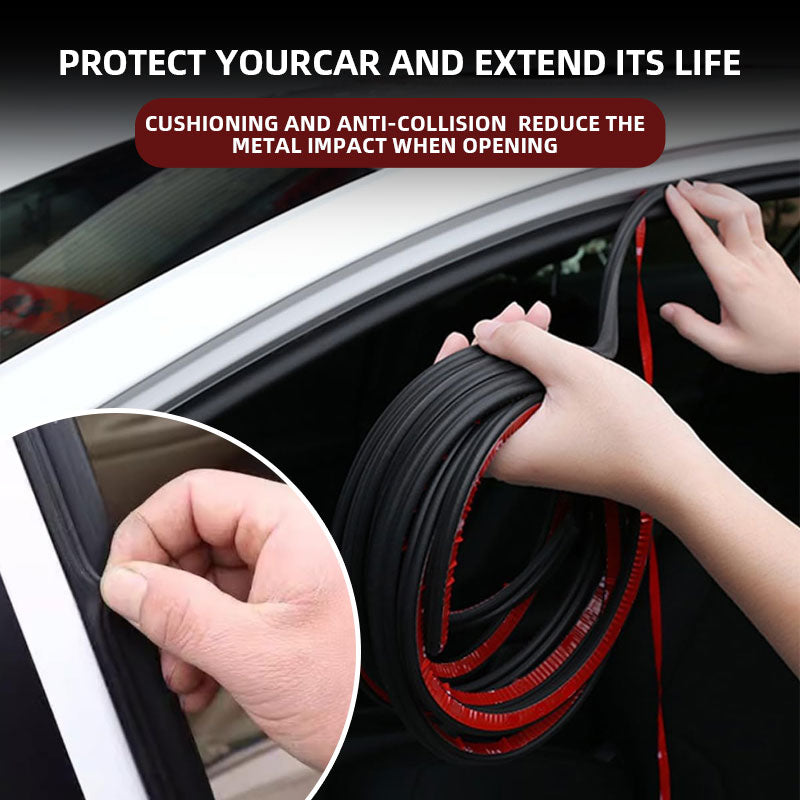 Dust-protected rubber sealing strip for reducing vehicle noise