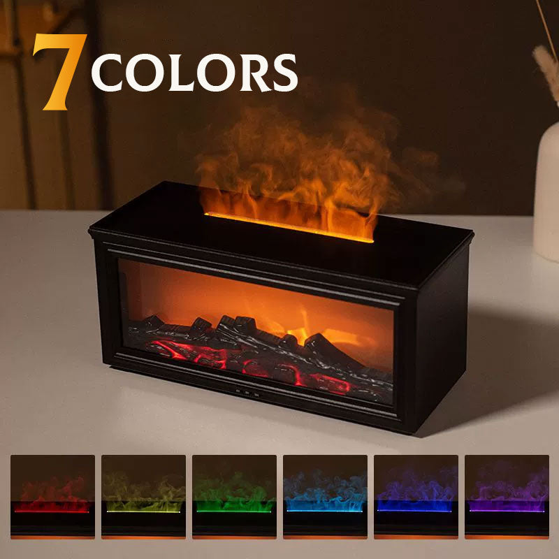 3D simulated flame fireplace humidifier