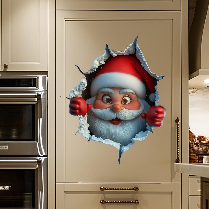 🎄3D Wall-Breaking Santa Claus Sticker🎅
