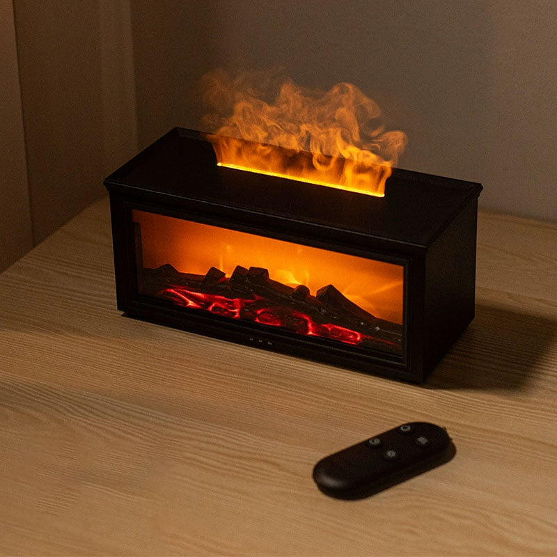 3D simulated flame fireplace humidifier