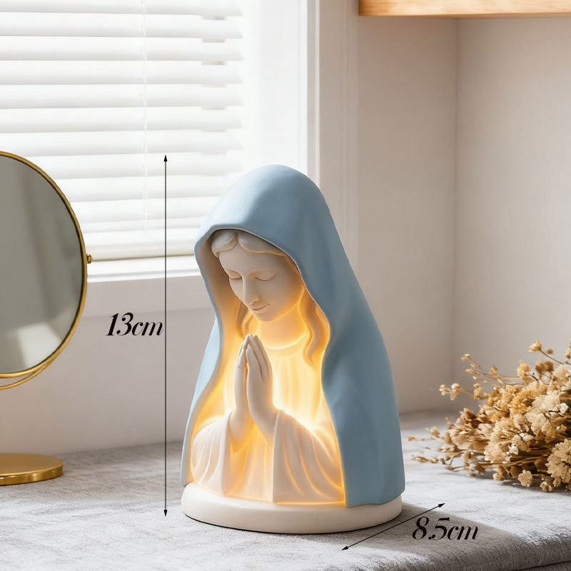 Night lamp for prayer of the Virgin Mary