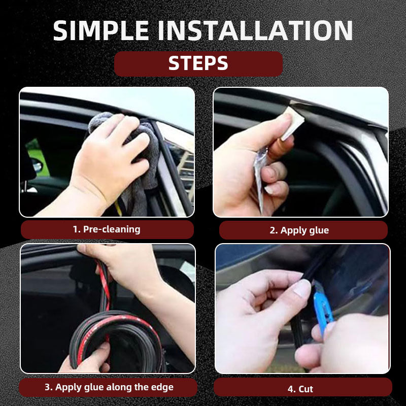 Dust-protected rubber sealing strip for reducing vehicle noise