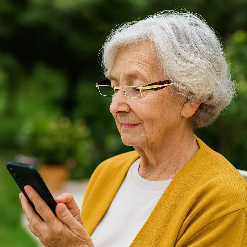 Premium Foldable Metal Reading Glasses with Zipper Case