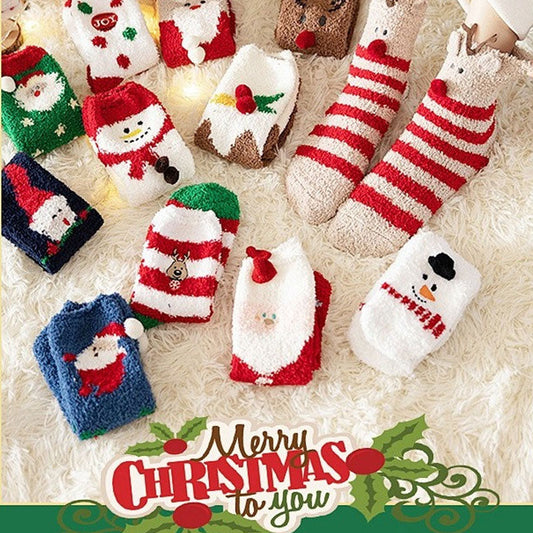 🎅✨ Cozy Christmas Fluffy Socks