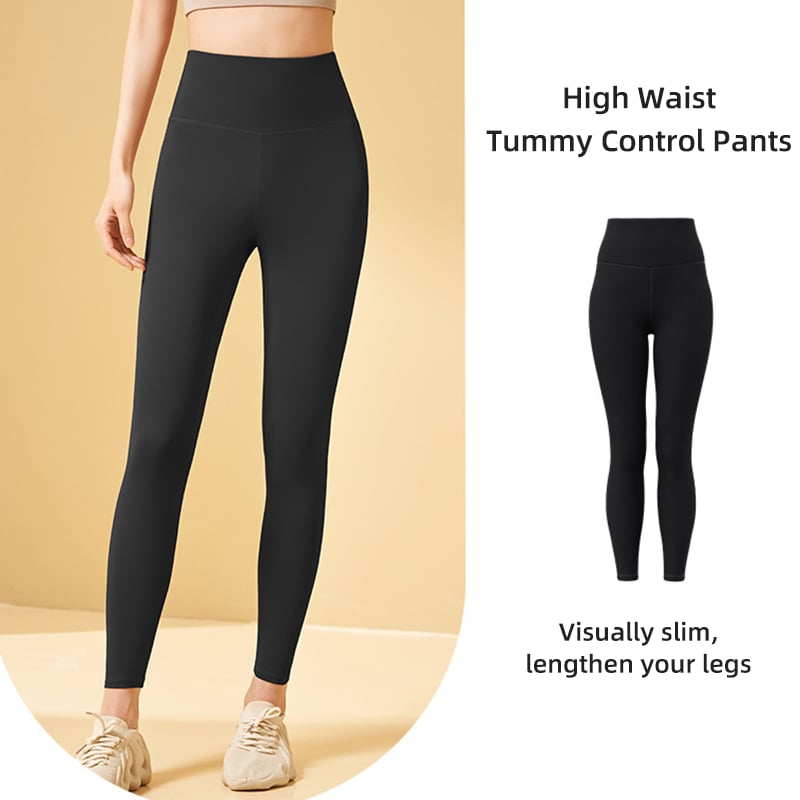 🔥High-waisted tummy-control and body-shaping workout legging