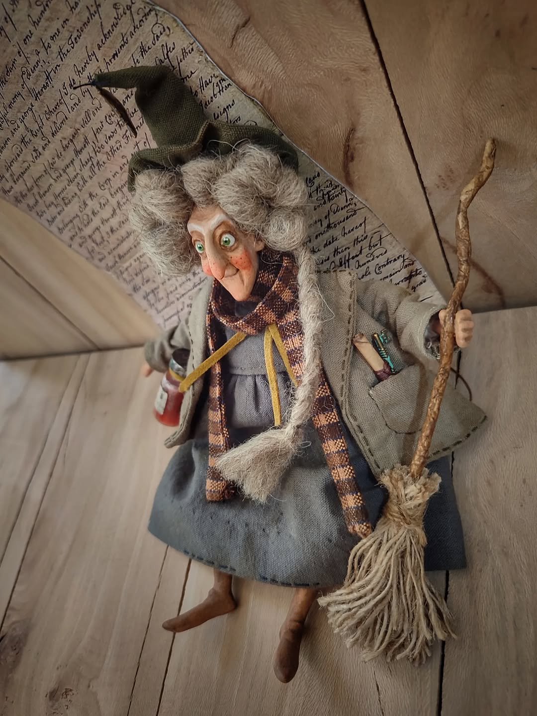 🧙Handmade lucky kitchen witch: your cosy kitchen guardia