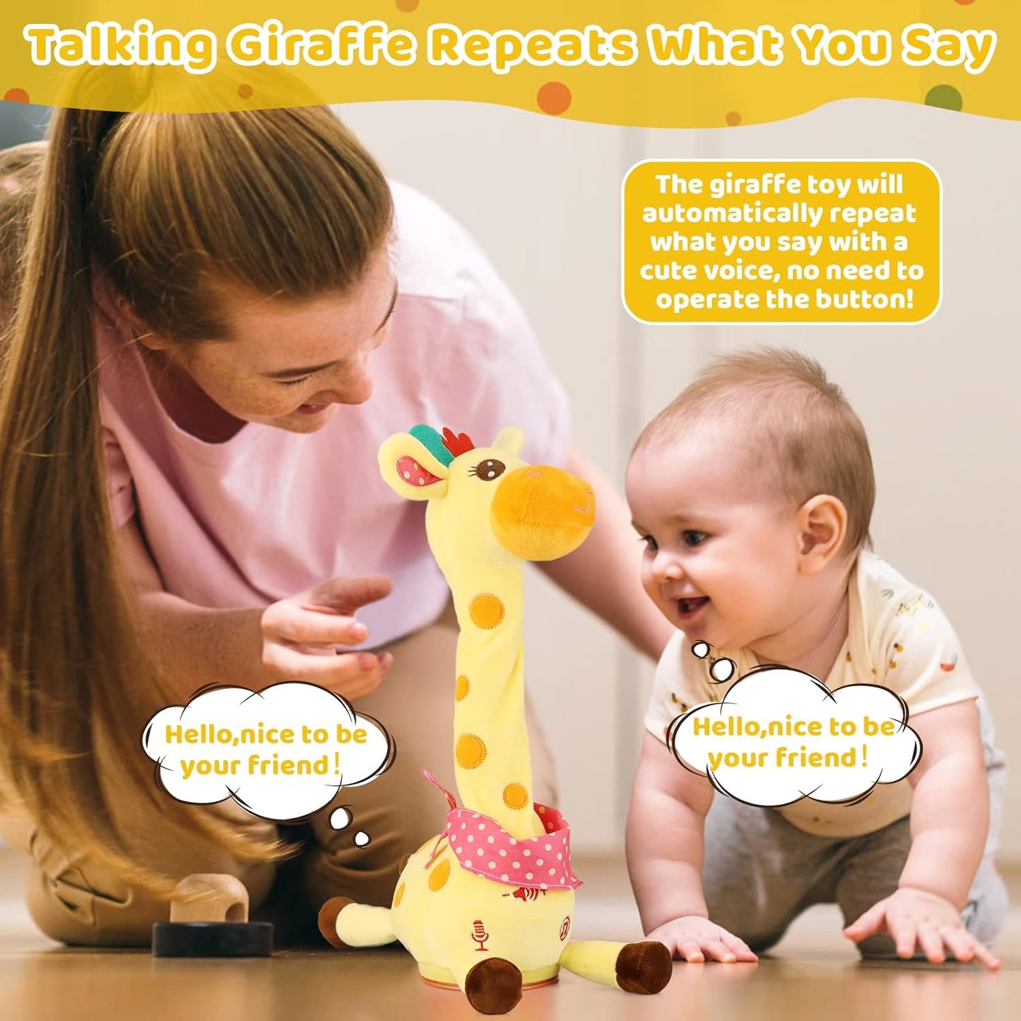 🎉 Best-selling musical giraffe toy – sings, dances, and repeats what you say! 🦒🗣️