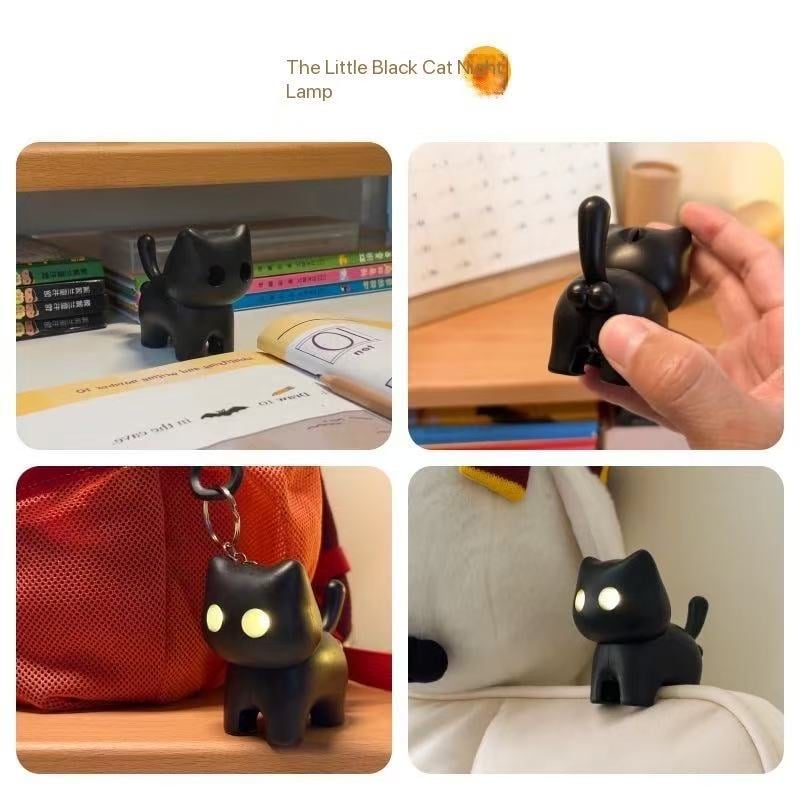 🌙 Black cat night light keyrin
