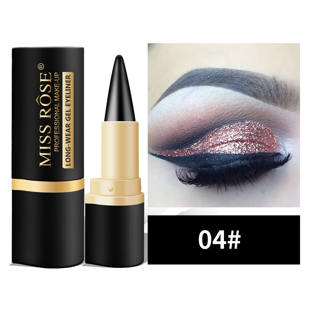 Natural black long-lasting gel eyeliner, waterproof, natural formula, safe and harmless, gentle and easy to remove