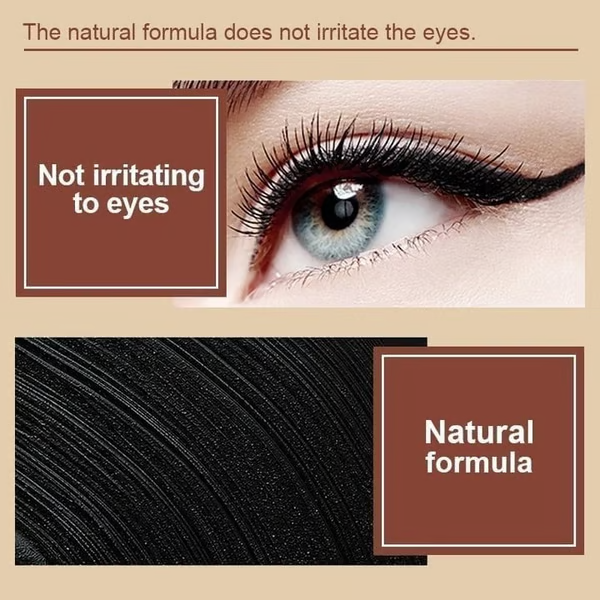 Natural black long-lasting gel eyeliner, waterproof, natural formula, safe and harmless, gentle and easy to remove
