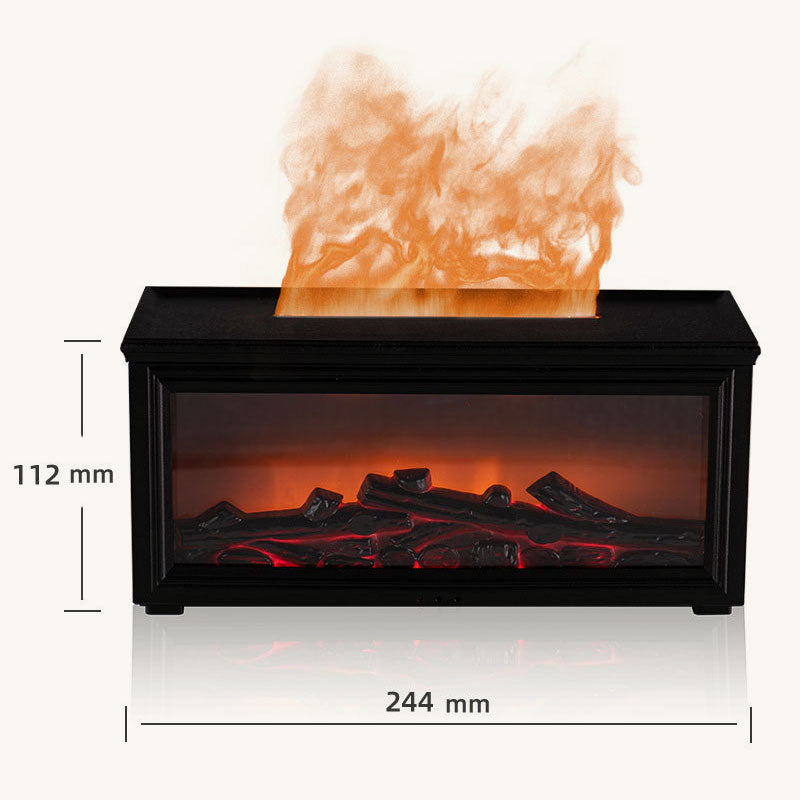 3D simulated flame fireplace humidifier