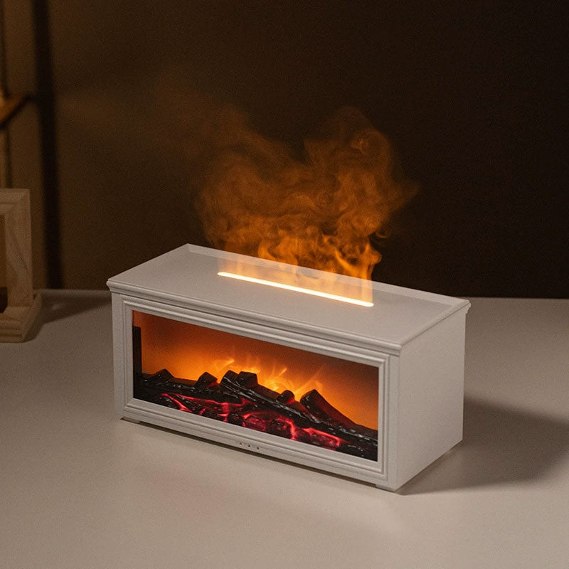 3D simulated flame fireplace humidifier