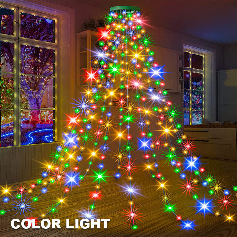 🎄 LED Ring Five-pointed Star Christmas Tree Light 🎄