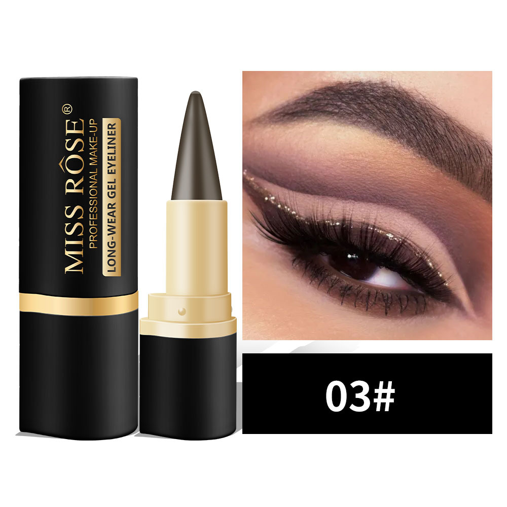 Natural black long-lasting gel eyeliner, waterproof, natural formula, safe and harmless, gentle and easy to remove