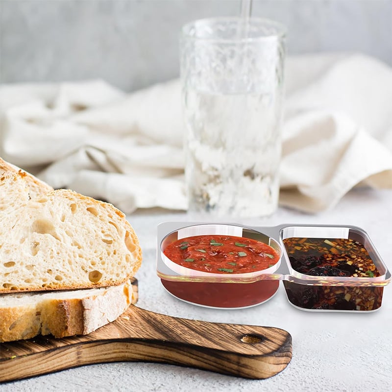 Spice container with two compartments