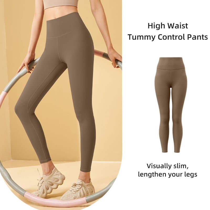 🔥High-waisted tummy-control and body-shaping workout legging