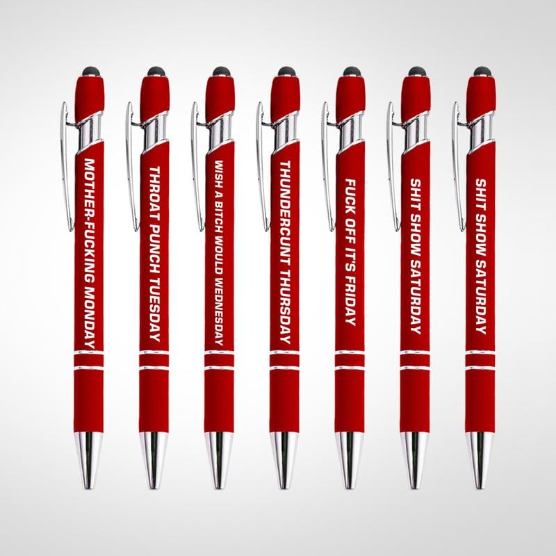 💝Funny quotes for stress relief every day – metal ballpoint pen set