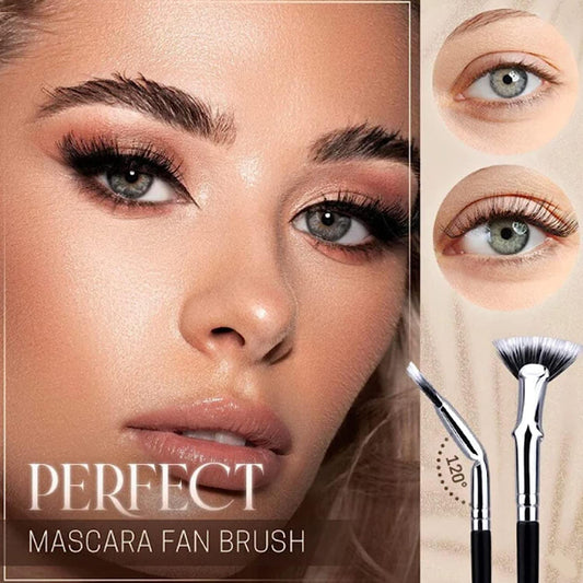 Foldable angled eyelash brus