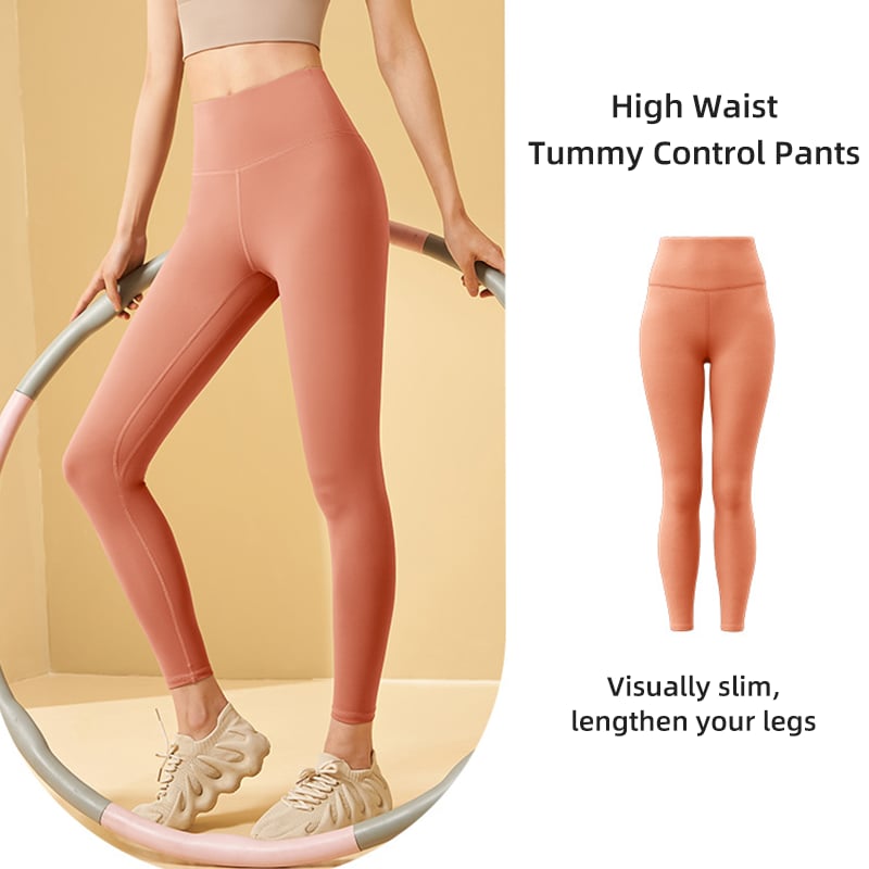 🔥High-waisted tummy-control and body-shaping workout legging
