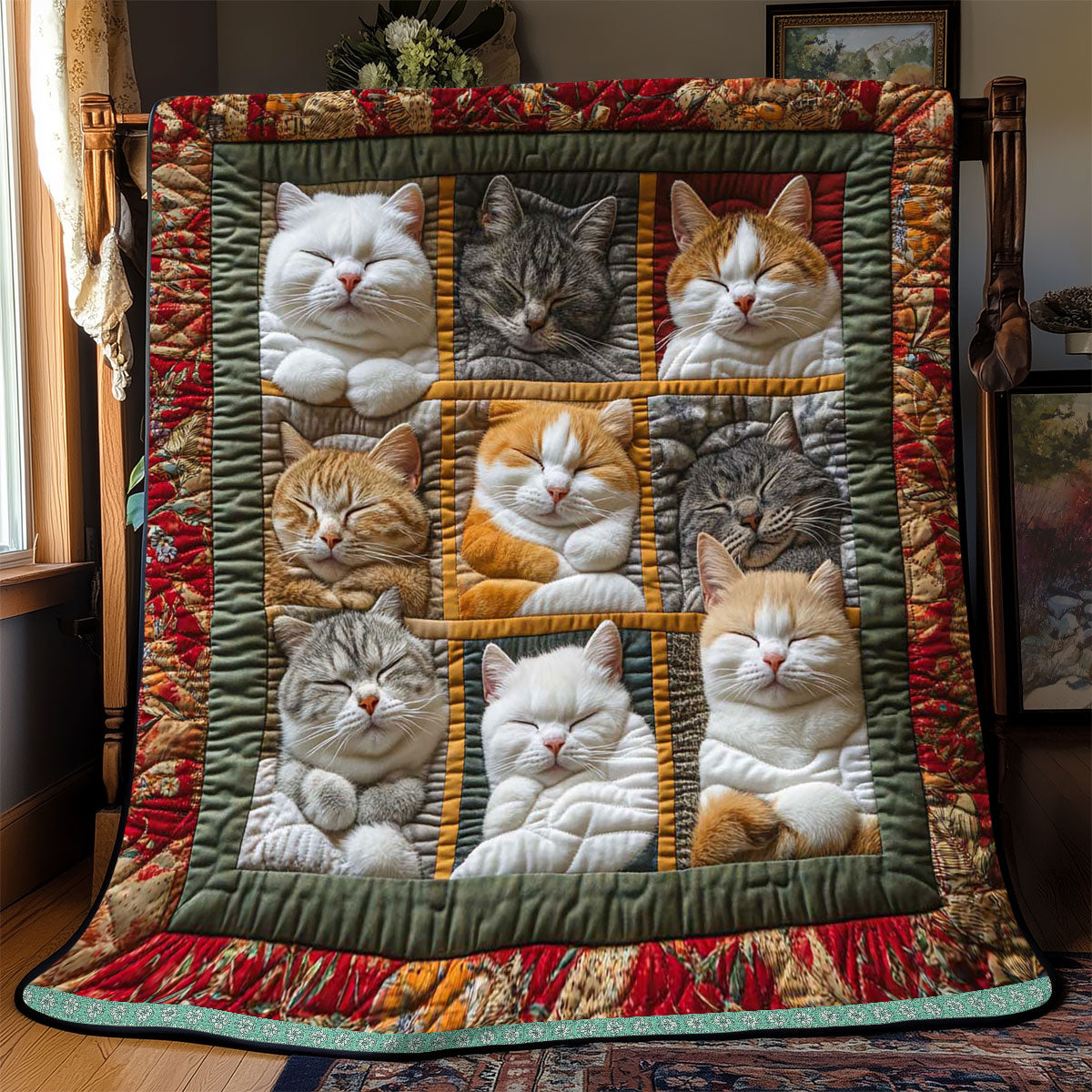 Sleeping Royal Cat blanket