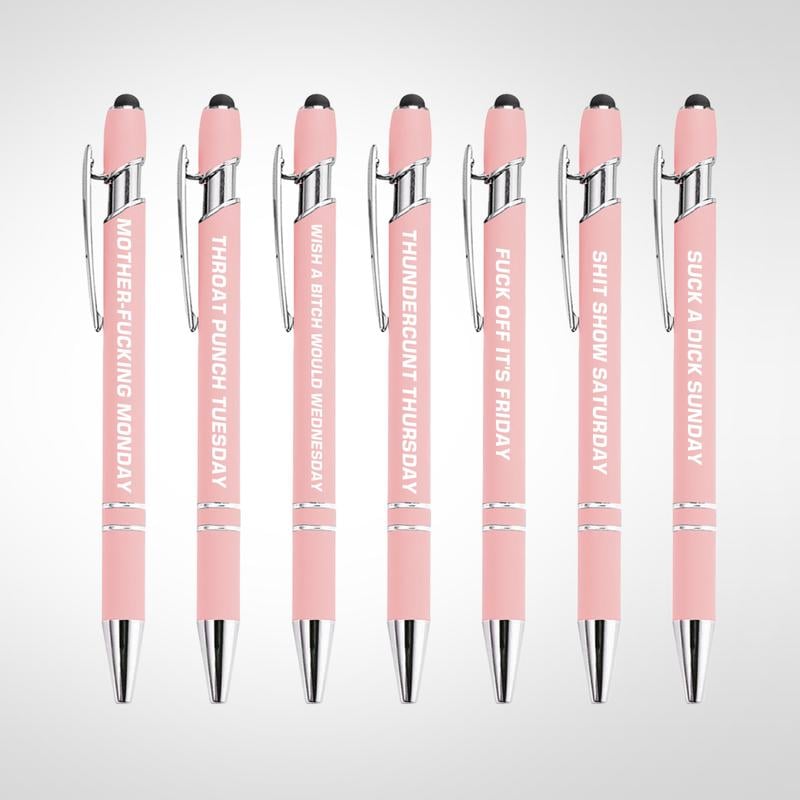 💝Funny quotes for stress relief every day – metal ballpoint pen set