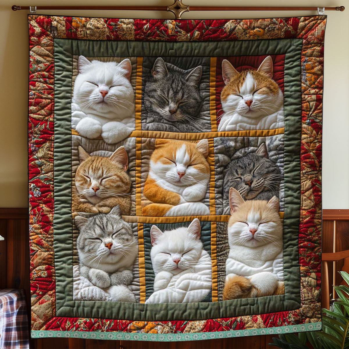 Sleeping Royal Cat blanket