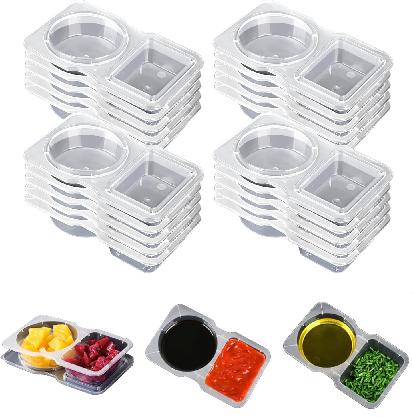 Spice container with two compartments
