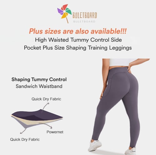 🔥High-waisted tummy-control and body-shaping workout legging