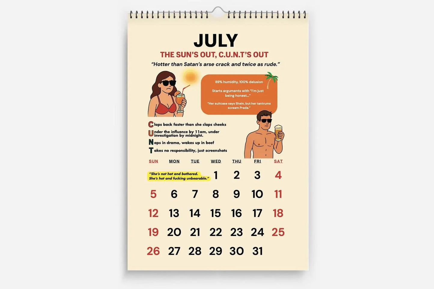 🔥Bestseller🔥The C.U.N.T. Calendar 2026