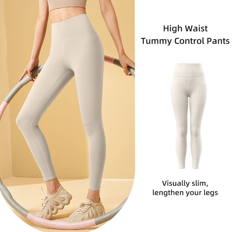 🔥High-waisted tummy-control and body-shaping workout legging