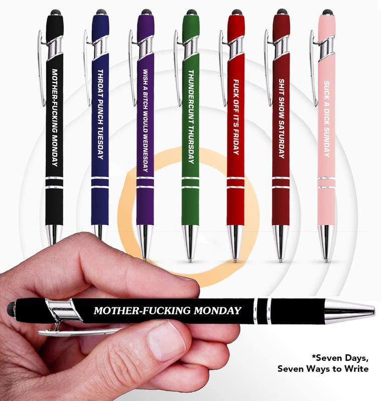 💝Funny quotes for stress relief every day – metal ballpoint pen set