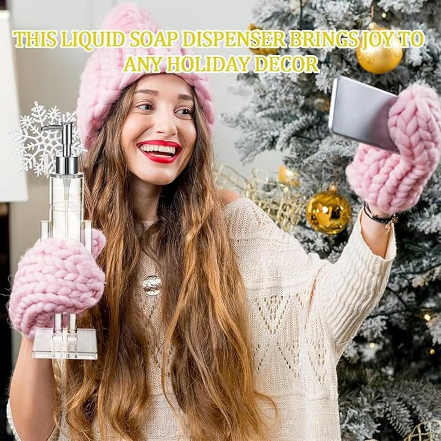 Clear acrylic nutcracker soap dispenser