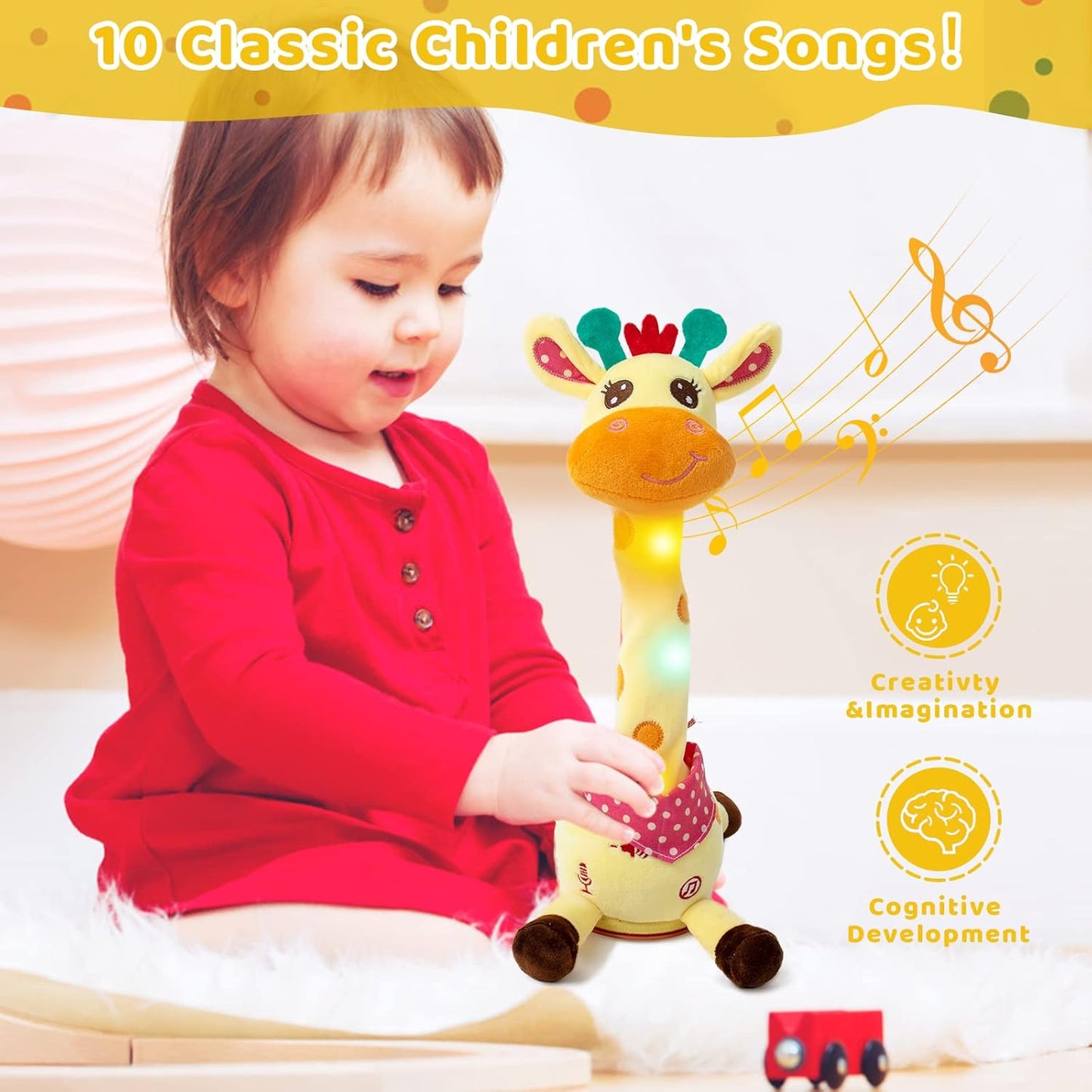 🎉 Best-selling musical giraffe toy – sings, dances, and repeats what you say! 🦒🗣️
