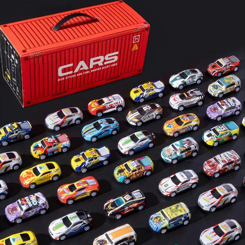 🎁 48 mini cars with built-in garage
