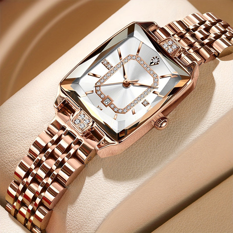 🔥Women's wristwatch with rectangular dial & rhinestones