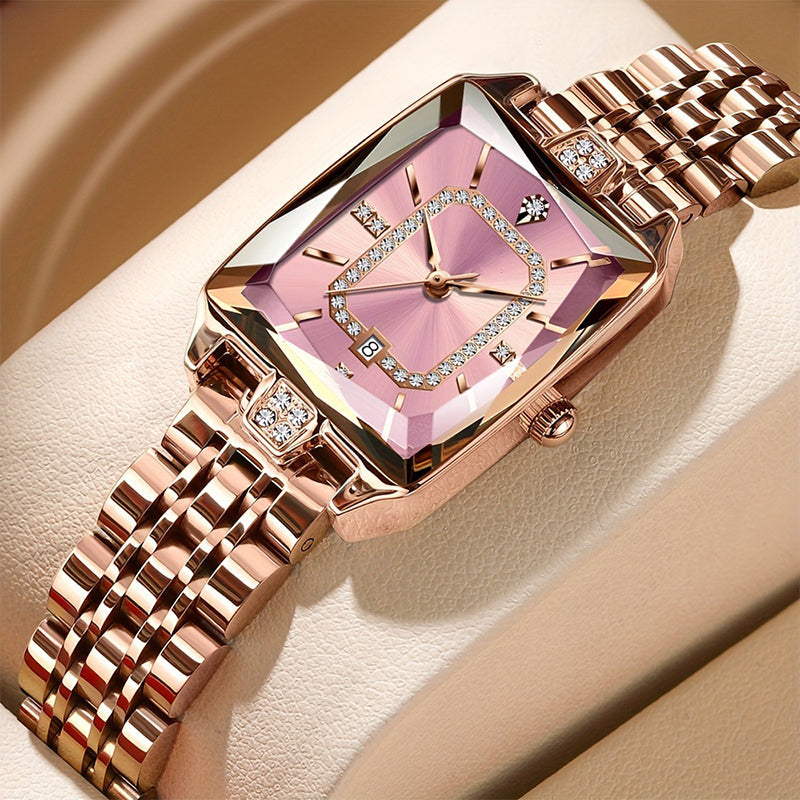 🔥Women's wristwatch with rectangular dial & rhinestones