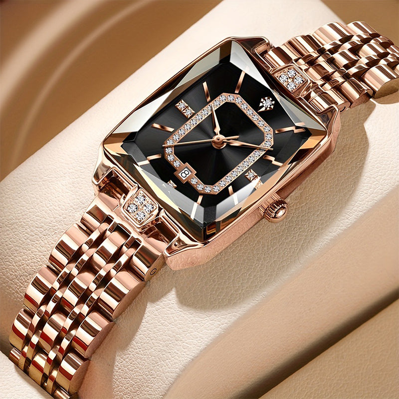 🔥Women's wristwatch with rectangular dial & rhinestones